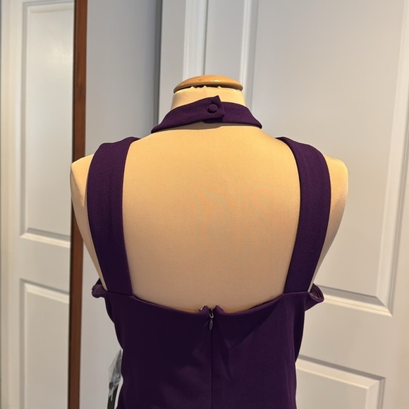 Bebe deep Purple halter neck, knee length dress size extra large XL - Picture 7 of 12
